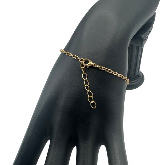 Scorpio Zodiac Constellation Bracelet Gold Plated With Cubic Zirconia Adjustable - Picture 3 of 4